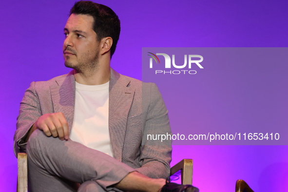 Carlos Gatica attends a press conference to promote Coco in concert: a party to remember at Hotel St. Regis in Mexico City, Mexico, on Octob...