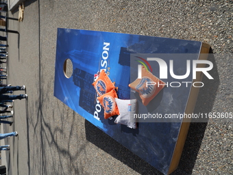 Fans participate in the Mets Block Party before the start of Game 4 of a baseball NL Division Series against the New York Mets at Citi Field...