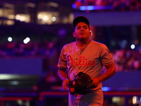 Philadelphia Phillies starting pitcher Ranger Suarez #55 is removed from the game during the fifth inning in Game 4 of the baseball NL Divis...