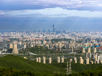 An aerial photo shows the Beijing city skyline in Beijing, China, on September 21, 2024. (