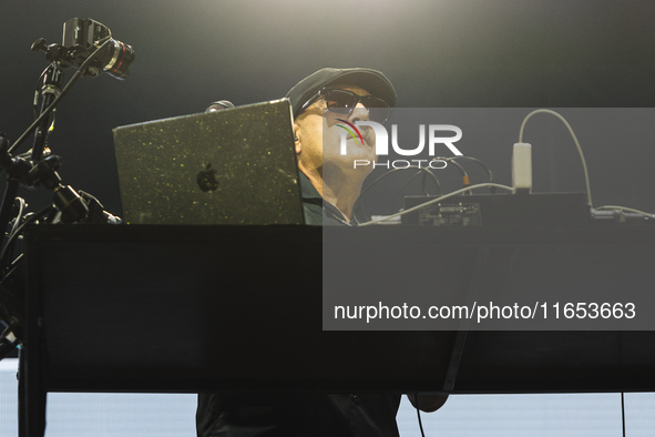 DJ Jad of Articolo 31 performs live at Unipol Forum in Milano, Italy, on October 9, 2024 