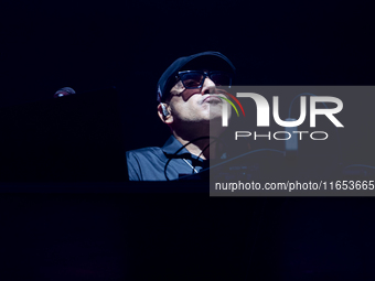 DJ Jad of Articolo 31 performs live at Unipol Forum in Milano, Italy, on October 9, 2024 (