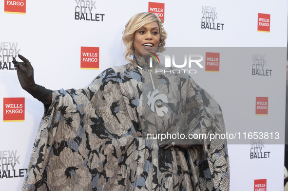 Laverne Cox attends the New York City Ballet 2024 Fall Fashion Gala at David H. Koch Theater at Lincoln Center in New York, USA, on October...