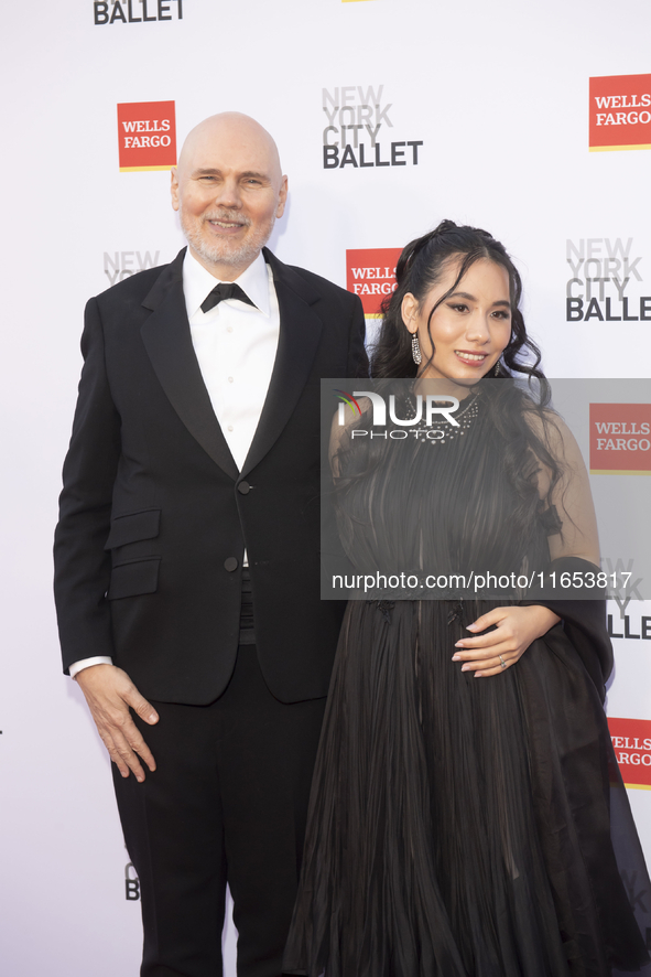 Billy Corgan and Chloe Mendel Corgan attend the New York City Ballet 2024 Fall Fashion Gala at David H. Koch Theater at Lincoln Center in Ne...