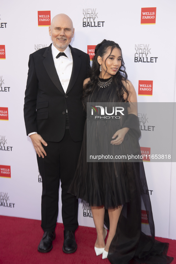 Billy Corgan and Chloe Mendel Corgan attend the New York City Ballet 2024 Fall Fashion Gala at David H. Koch Theater at Lincoln Center in Ne...