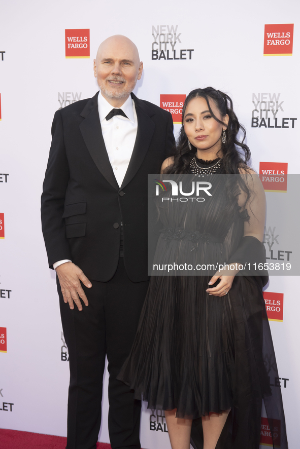 Billy Corgan and Chloe Mendel Corgan attend the New York City Ballet 2024 Fall Fashion Gala at David H. Koch Theater at Lincoln Center in Ne...