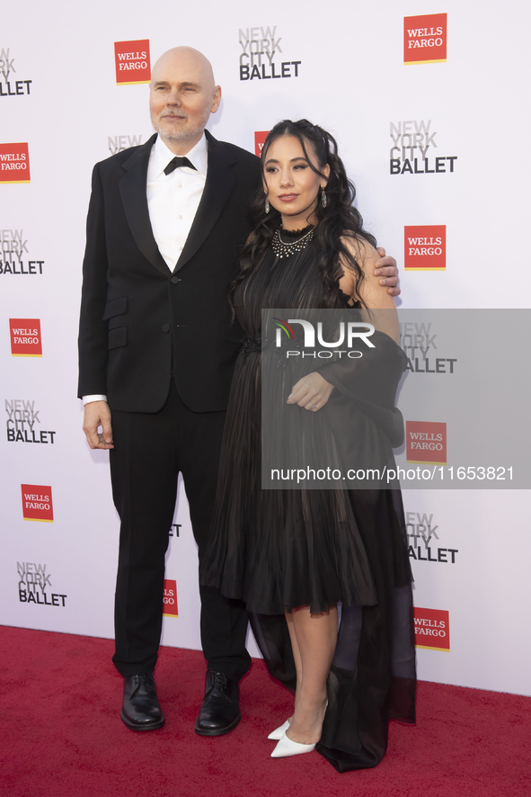 Billy Corgan and Chloe Mendel Corgan attend the New York City Ballet 2024 Fall Fashion Gala at David H. Koch Theater at Lincoln Center in Ne...