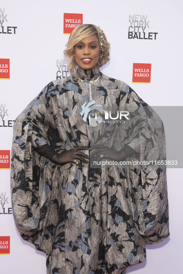 Laverne Cox attends the New York City Ballet 2024 Fall Fashion Gala at David H. Koch Theater at Lincoln Center in New York, USA, on October...