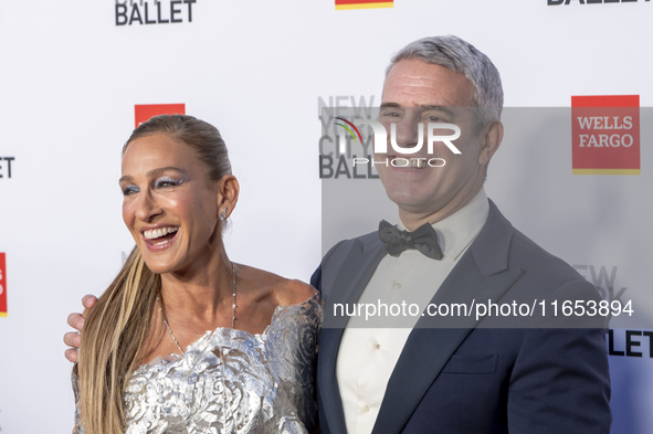 Sarah Jessica Parker and Andy Cohen attend the New York City Ballet 2024 Fall Fashion Gala at David H. Koch Theater at Lincoln Center in New...