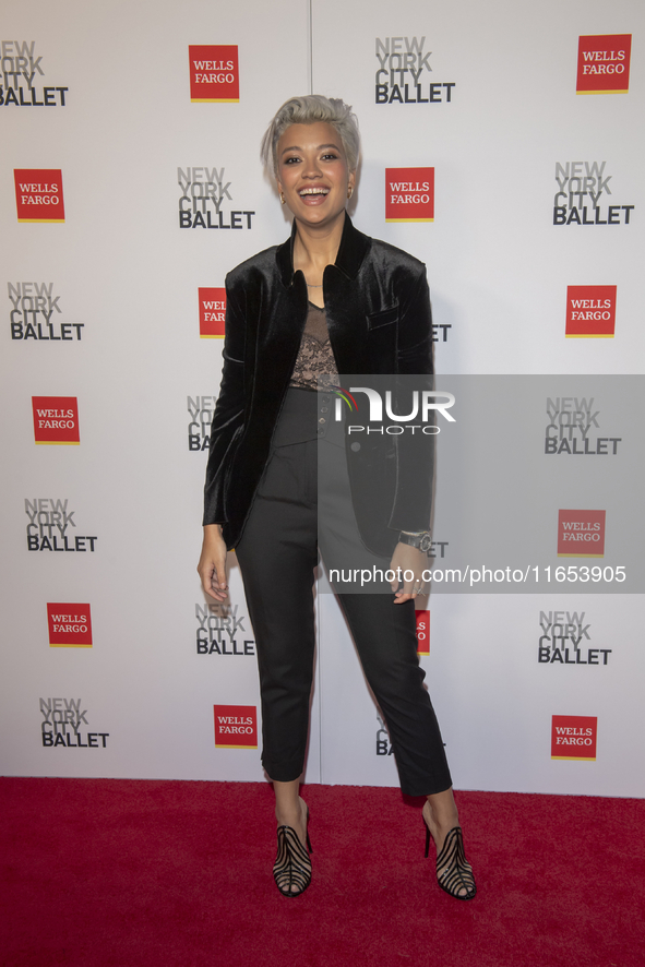 Victoria Brito attends the New York City Ballet 2024 Fall Fashion Gala at David H. Koch Theater at Lincoln Center in New York, USA, on Octob...