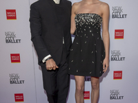 Justin Theroux and Nicole Brydon Bloom attend the New York City Ballet 2024 Fall Fashion Gala at David H. Koch Theater at Lincoln Center in...