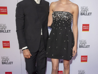 Justin Theroux and Nicole Brydon Bloom attend the New York City Ballet 2024 Fall Fashion Gala at David H. Koch Theater at Lincoln Center in...