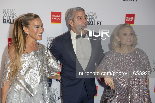 Sarah Jessica Parker, Andy Cohen, and Amy Sedaris attend the New York City Ballet 2024 Fall Fashion Gala at David H. Koch Theater at Lincoln...