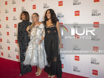 Nicole Ari Parker, Sarah Jessica Parker, and Sarita Choudhury attend the New York City Ballet 2024 Fall Fashion Gala at David H. Koch Theate...