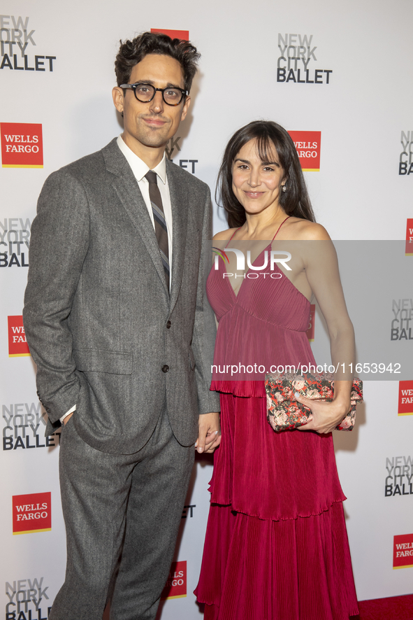 Justin Peck and Patricia Delgado attend the New York City Ballet 2024 Fall Fashion Gala at David H. Koch Theater at Lincoln Center in New Yo...