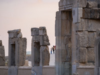 An Iranian family visits the Persepolis historical site near the city of Shiraz in Fars province, about 932 km (579 miles) south of Tehran,...