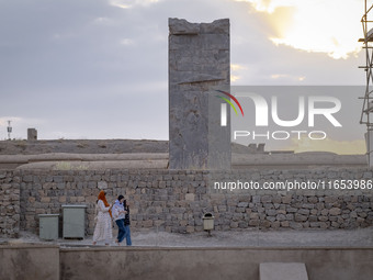 Young Iranian women visit the Persepolis historical site near the city of Shiraz in Fars province, about 932 km (579 miles) south of Tehran,...