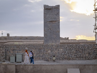 Young Iranian women visit the Persepolis historical site near the city of Shiraz in Fars province, about 932 km (579 miles) south of Tehran,...