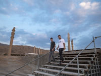 Iranian youths visit the Persepolis historical site near the city of Shiraz in Fars province, about 932 km (579 miles) south of Tehran, Iran...