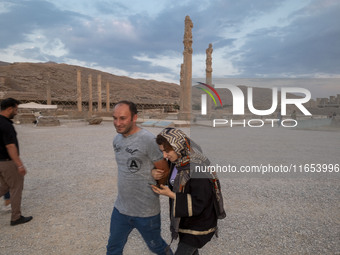 Iranian youths visit the Persepolis historical site near the city of Shiraz in Fars province, about 932 km (579 miles) south of Tehran, Iran...