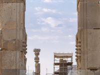 Two Iranian men visit the Persepolis historical site near the city of Shiraz in Fars province, about 932 km (579 miles) south of Tehran, Ira...