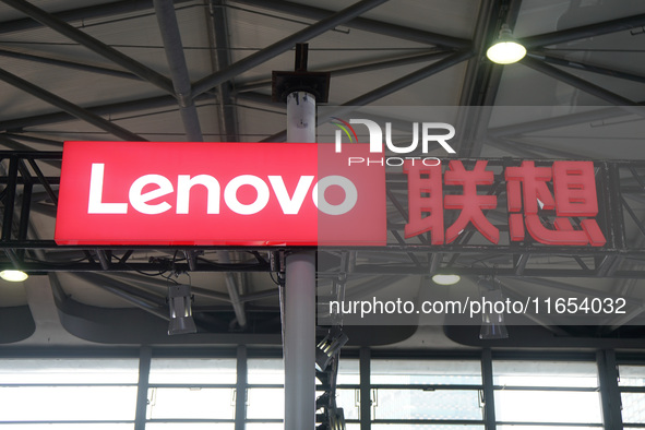 Lenovo stands at the International Consumer Electronics Show in Shanghai, China, on October 10, 2024. 