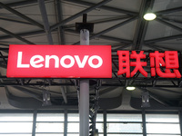 Lenovo stands at the International Consumer Electronics Show in Shanghai, China, on October 10, 2024. (