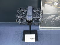 Drone products are displayed at the International Consumer Electronics Show in Shanghai, China, on October 10, 2024. (