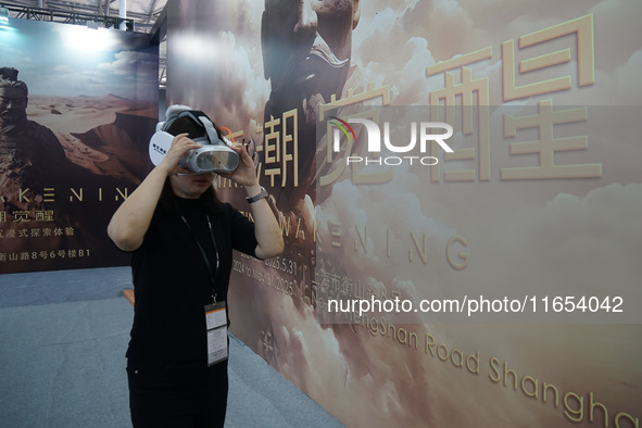 The XR Immersive experience project is on display at the International Consumer Electronics Show in Shanghai, China, on October 10, 2024. 