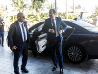 President of Cyprus Nikos Christodoulides arrives at Amathus Hotel for the conference in Limassol, Cyprus, on October 10, 2024. The Wista In...