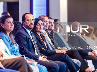 President of Cyprus Nikos Christodoulides is seen during the conference in Limassol, Cyprus, on October 10, 2024. The Wista International AG...