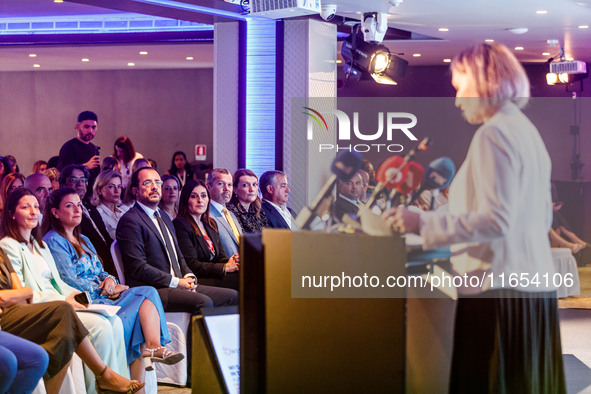 President of Cyprus Nikos Christodoulides is seen during the conference in Limassol, Cyprus, on October 10, 2024. The Wista International AG...