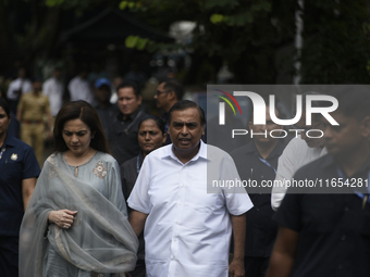 Mukesh Ambani, Chairman and Managing Director of Reliance Industries, and his wife Nita Ambani, an Indian philanthropist and businesswoman,...