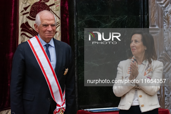 The High Representative of the European Union for Foreign Affairs and Security Policy, Josep Borrell, receives the Grand Cross of Aeronautic...