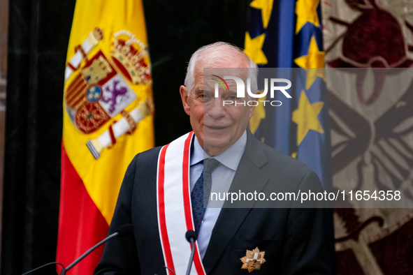 The High Representative of the European Union for Foreign Affairs and Security Policy, Josep Borrell, receives the Grand Cross of Aeronautic...