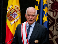 The High Representative of the European Union for Foreign Affairs and Security Policy, Josep Borrell, receives the Grand Cross of Aeronautic...