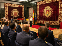 At the Air and Space Force Headquarters in Madrid, Spain, on October 10, 2024, the Minister of Defence of Spain, Margarita Robles, awards th...