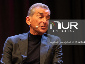 Michel Friedman, a German author, is seen on the stage during the lit.cologne 2024 special edition, the international literature festival in...