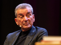 Michel Friedman, a German author, is seen on the stage during the lit.cologne 2024 special edition, the international literature festival in...