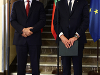 President Of Bulgaria Rumen Radev and Jagiellonian University Rector Piotr Jedynak attend the opening of the exhibition at Jagiellonian Libr...