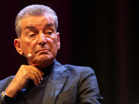 Michel Friedman, a German author, is seen on the stage during the lit.cologne 2024 special edition, the international literature festival in...