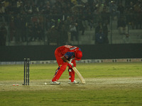 Bharat Chipli of India Capitals reacts after being dismissed during the Legends League Cricket T20 match between Manipal Tigers and India Ca...