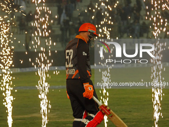 Phil Mustard of Manipal Tigers reacts during the Legends League Cricket T20 match between Manipal Tigers and India Capitals at the Bakshi St...