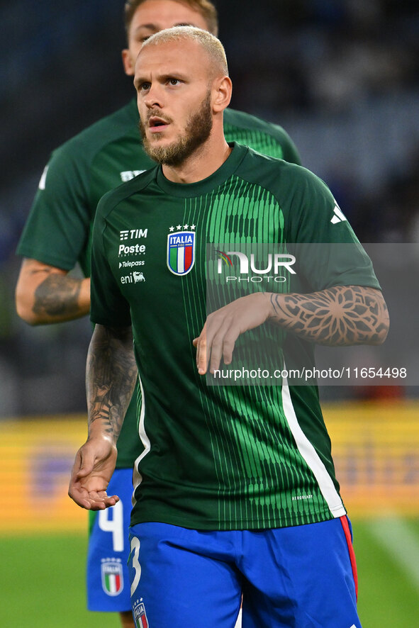 Federico Dimarco (ITA) participates in the UEFA National League Matchday 3 match between Italy and Belgium at the Olympic Stadium in Rome, I...