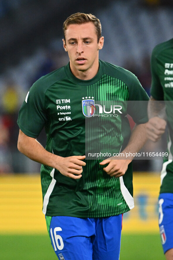 Davide Frattesi (ITA) participates in the UEFA National League Matchday 3 match between Italy and Belgium at the Olympic Stadium in Rome, It...