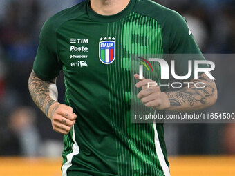 Sandro Tonali (ITA) participates in the UEFA National League Matchday 3 match between Italy and Belgium at the Olympic Stadium in Rome, Ital...