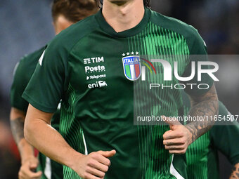 Riccardo Calafiori (ITA) participates in the UEFA National League Matchday 3 match between Italy and Belgium at the Olympic Stadium in Rome,...