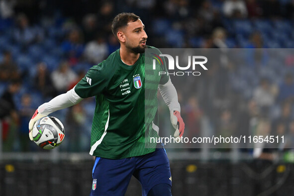 Gianluigi Donnarumma (ITA) participates in the UEFA National League Matchday 3 match between Italy and Belgium at the Olympic Stadium in Rom...