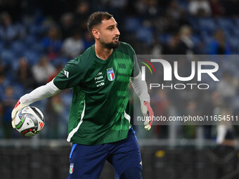 Gianluigi Donnarumma (ITA) participates in the UEFA National League Matchday 3 match between Italy and Belgium at the Olympic Stadium in Rom...