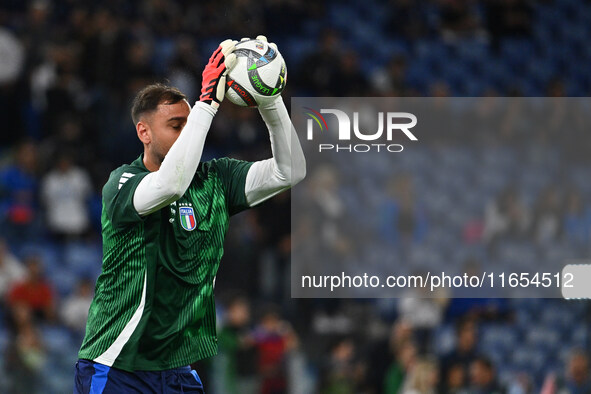 Gianluigi Donnarumma (ITA) participates in the UEFA National League Matchday 3 match between Italy and Belgium at the Olympic Stadium in Rom...